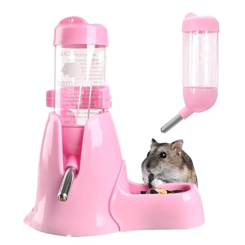 Hamster Trinkflasche, 80ml, 3-In-1 für Häschen, Trinkflasche Kaninchen, Trinkflasche Meerschweinchen, für Hamster, Hasen, Chinchillas, Meerschweinchen, Igel, Frettchen und Viele Andere Kleine Tiere von GFTCGK