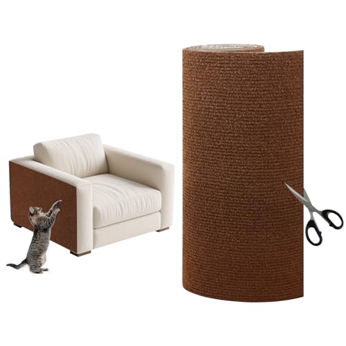 Kratzmatte Selbstklebend Wiederverwendbar Kratzmatte Katze Vielseitige Katzen Kratzmatte Kratzfest Selbstklebende Kratzteppich Katze für Schutz von MöBeln (30×100cm) von GFUEIGJ