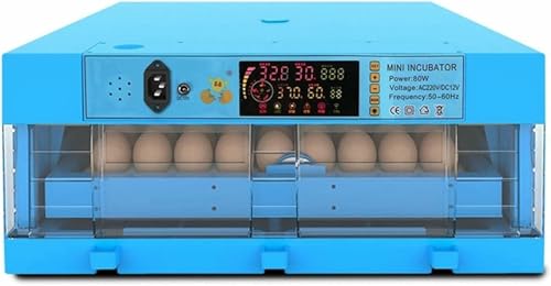 Eierbrutschrank, automatisches Drehen, Temperatur- und Feuchtigkeitskontrolle, LED-Bildschirm, universell für Hühner, Enten, Tauben, Vögel Eierbrutschrank, automatisches Drehen, Temperatur- und Feuchtigkeitskontrolle, LED-Bildschirm, universell für Hühner, Enten, Tauben, Vögel von GFXYQPDNV