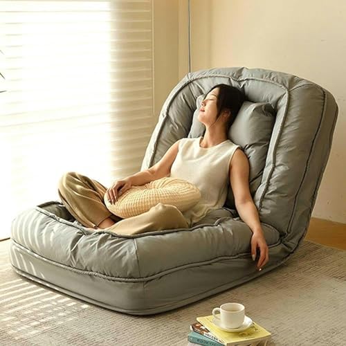GFXYQPDNV Großes menschliches Hundebett, verstellbare Rückenlehne, Chaiselongue-Sessel, großes faltbares Sofa, Bodenstuhl, dickes Kissen für Wohnzimmer, Gaming und Tatami-Bett, 185,4 x 88,9 x 24,9 cm von GFXYQPDNV