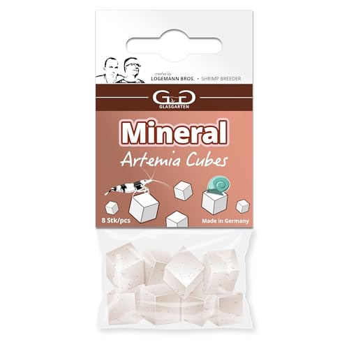 GlasGarten Mineral Artemia Cubes | 8 STK. – Ergänzungsfutter/Mineralfutter für Ziergarnelen, Schnecken & Krebse mit proteinreichen dekapsulierten Artemiaeiern von GlasGarten