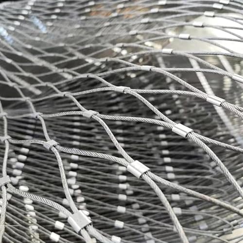 Drahtseilnetz aus Edelstahl 304, Fallschutznetz for große Höhen, Zaunnetz, for multifunktionales Metallnetz for Balkontreppengärten (2 x 8 m)(1x10m) von GGFFJ