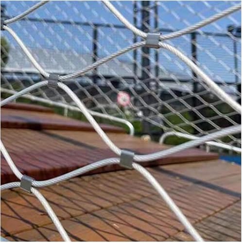Edelstahl-Seilnetz 304, Flexibles Edelstahl-Seilnetz, Maschenweite 3 cm, schlagfestes Netz for die Geflügelbarriere auf Bauernhöfen, multifunktionales Metallnetz (2 x 8 m)(1x10m) von GGFFJ