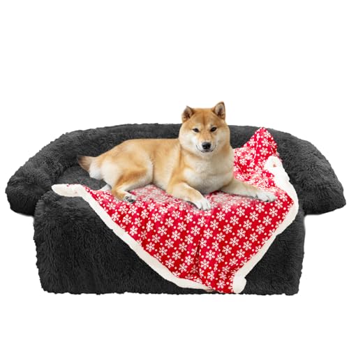GGIB Beruhigendes Hundebett, Weihnachtsdecke, flauschige Plüsch-Hundematte, Möbelschutz, Dekoration, Urlaub, Überwurf für Sofa, Couch, Abdeckung für große, mittelgroße und kleine Hunde, Katzen GGIB Beruhigendes Hundebett, Weihnachtsdecke, flauschige Plüsch-Hundematte, Möbelschutz, Dekoration, Urlaub, Überwurf für Sofa, Couch, Abdeckung für große, mittelgroße und kleine Hunde, Katzen von GGIB