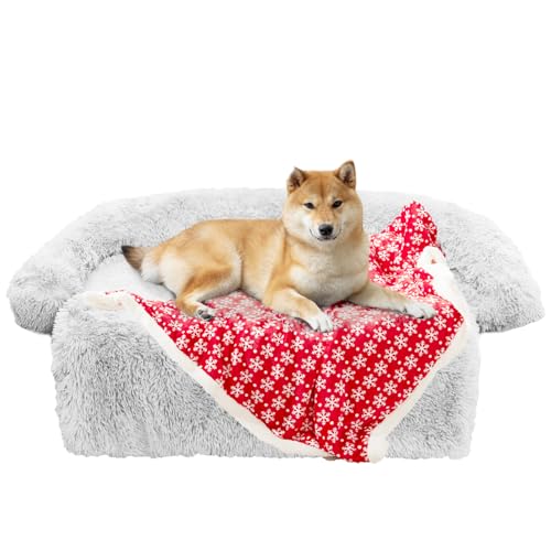 GGIB Beruhigendes Hundebett, Weihnachtsdecke, flauschige Plüsch-Hundematte für Möbelschutz, Dekoration, Urlaub, Überwurf, Sofa, Couchbezug für große, mittelgroße und kleine Hunde, Katzen (mittelgroß, GGIB Beruhigendes Hundebett, Weihnachtsdecke, flauschige Plüsch-Hundematte für Möbelschutz, Dekoration, Urlaub, Überwurf, Sofa, Couchbezug für große, mittelgroße und kleine Hunde, Katzen (mittelgroß, von GGIB
