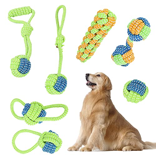 GGISUI Hundespielzeug Seil, 7 Stück Kauen Hundespielzeug Set intelligenzspielzeug für Kleine Hunde/Mittlere, Welpenspielzeug für Zahngesundheit und Zahnreinigung des Hundes von GGISUI