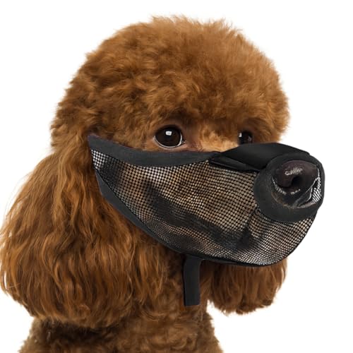 GGUFAY Maulkorb für Hunde, Maulkorbmaske für Haustiere, verhindert willkürliches Fressen, Anti-Bellen, Anti-Beißen, atmungsaktives Netz, Anti-Lecken-Mund, tragbar von GGUFAY