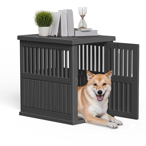GGYI Hundehütte – Harz-Hundehütte für den Außenbereich, mit belüftetem Design, wasserdichtes Hundebett, Unterschlupf für Hinterhof, Garten & Terrasse GGYI Hundehütte – Harz-Hundehütte für den Außenbereich, mit belüftetem Design, wasserdichtes Hundebett, Unterschlupf für Hinterhof, Garten & Terrasse von GGYI