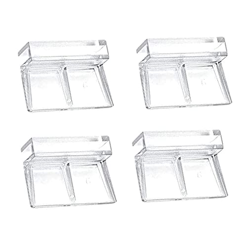 GHEART Schutzclips aus Glas für Aquarium, Clips für Aquarium, Halterungen aus Acryl, Zange für Fischtank, Zubehör für Aquarium, 6 mm dickes Glas), 4 Stück von Guoml