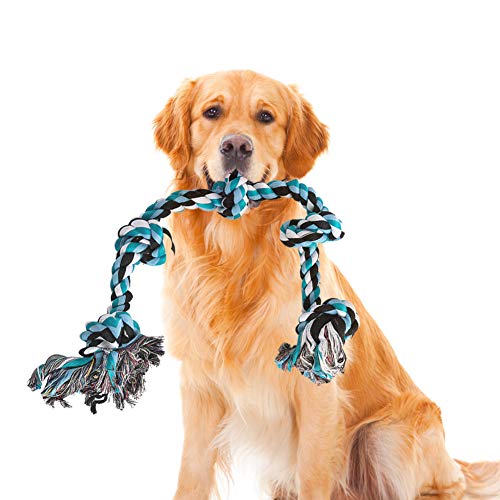 Hundespielzeug, Hundespielzeug Seil, Hundeseil Spielzeug, Hundeseil Unzerstörbar, Hundeseil große Hunde, Interaktives Hunde Spielseil Intelligenzspielzeug für Zahnreinigung, Baumwolle, 91cm von GHEART