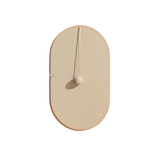 Kratzmatte Katze 3-in-1-Katzenstation aus Sisal, waschbares Kratzpad, hängendes Ballspielzeug und selbstklebendes Wandpaneel(Oval 36x58CM) von GHHZML