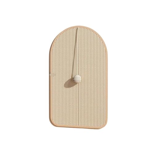 Kratzmatte Katze 3-in-1-Katzenstation aus Sisal, waschbares Kratzpad, hängendes Ballspielzeug und selbstklebendes Wandpaneel(Square 33x55CM) von GHHZML