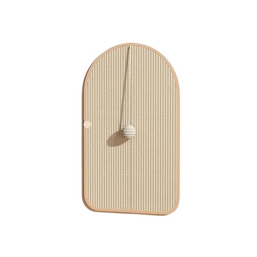Kratzmatte Katze 3-in-1-Katzenstation aus Sisal, waschbares Kratzpad, hängendes Ballspielzeug und selbstklebendes Wandpaneel(Square 36x58CM) von GHHZML