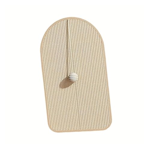 Kratzmatte Katze Sisal-Katzenkratzbrett, Sofa-sicheres Kratzbrett mit verspieltem Spielzeug for Katzen, Katzenmatte(Khaki1) von GHHZML