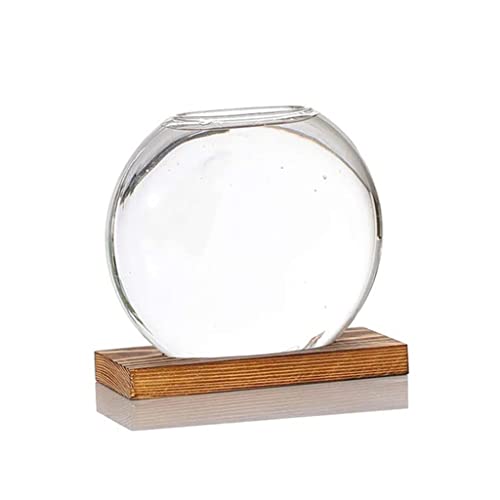 Blumenständer, Heimdekoration, Tisch-Pflanzgefäß, Glas, Holz, Blumenvase, Ständer, Terrarium für Hydrokulturpflanzen, Stecklinge, Büro Blumenständer, Heimdekoration, Tisch-Pflanzgefäß, Glas, Holz, Blumenvase, Ständer, Terrarium für Hydrokulturpflanzen, Stecklinge, Büro von GHJUMKFDF