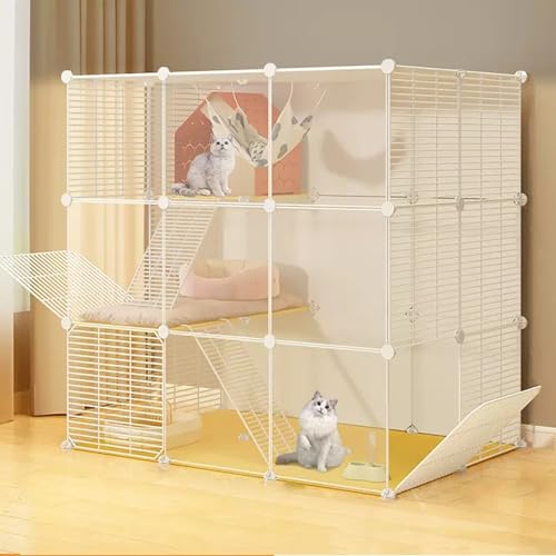 Großer Katzenkäfig, DIY-Katzengehege für draußen, Laufstall aus Metalldraht, großer Auslauf für 1–5 Katzen, Katzenlaufstall für Kleintiere, abnehmbare Zwinger aus Metalldraht (Größe: A-43,7 Großer Katzenkäfig, DIY-Katzengehege für draußen, Laufstall aus Metalldraht, großer Auslauf für 1–5 Katzen, Katzenlaufstall für Kleintiere, abnehmbare Zwinger aus Metalldraht (Größe: A-43,7 von GHKFEJGDEN