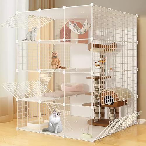 Großer Katzenkäfig, DIY-Katzengehege für draußen, Laufstall aus Metalldraht, großer Auslauf für 1–5 Katzen, Katzenlaufstall für Kleintiere, abnehmbare Zwinger aus Metalldraht (Größe: A-43,7 Großer Katzenkäfig, DIY-Katzengehege für draußen, Laufstall aus Metalldraht, großer Auslauf für 1–5 Katzen, Katzenlaufstall für Kleintiere, abnehmbare Zwinger aus Metalldraht (Größe: A-43,7 von GHKFEJGDEN