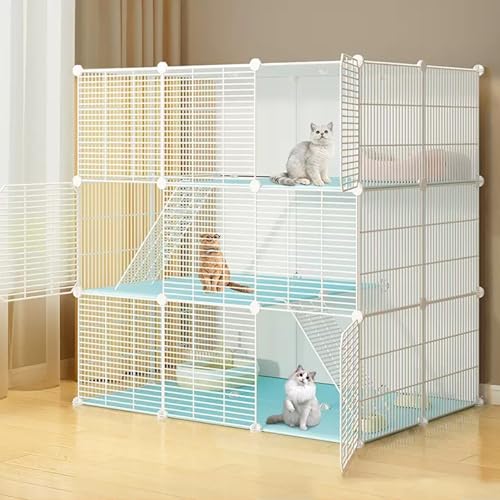 Großer Katzenkäfig, DIY-Katzengehege für draußen, Laufstall aus Metalldraht, großer Auslauf für 1–5 Katzen, Katzenlaufstall für Kleintiere, abnehmbare Zwinger aus Metalldraht (Größe: B-43,7 Großer Katzenkäfig, DIY-Katzengehege für draußen, Laufstall aus Metalldraht, großer Auslauf für 1–5 Katzen, Katzenlaufstall für Kleintiere, abnehmbare Zwinger aus Metalldraht (Größe: B-43,7 von GHKFEJGDEN