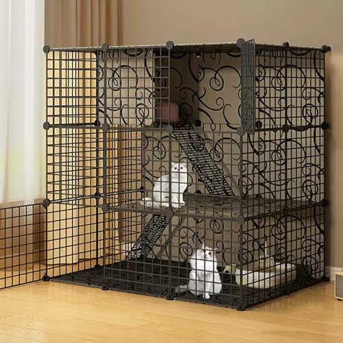 Großer Katzenkäfig, DIY-Katzengehege für draußen, Laufstall aus Metalldraht, großer Auslauf für 1–5 Katzen, Katzenlaufstall für Kleintiere, abnehmbare Zwinger aus Metalldraht (Größe: C-43,7 Großer Katzenkäfig, DIY-Katzengehege für draußen, Laufstall aus Metalldraht, großer Auslauf für 1–5 Katzen, Katzenlaufstall für Kleintiere, abnehmbare Zwinger aus Metalldraht (Größe: C-43,7 von GHKFEJGDEN
