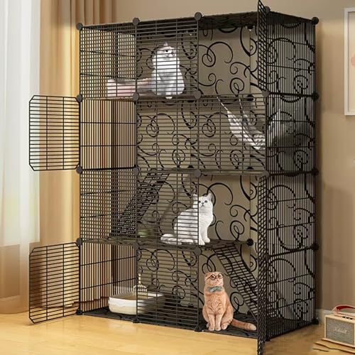 Großer Katzenkäfig, DIY Outdoor-Katzengehege, Metalldraht-Laufstall, großer Übungsort für 1–5 Katzen, Katzenlaufstall für kleine Tiere, abnehmbare Metalldraht-Zwinger (Größe: C-43,7 x 15,4 x Großer Katzenkäfig, DIY Outdoor-Katzengehege, Metalldraht-Laufstall, großer Übungsort für 1–5 Katzen, Katzenlaufstall für kleine Tiere, abnehmbare Metalldraht-Zwinger (Größe: C-43,7 x 15,4 x von GHKFEJGDEN