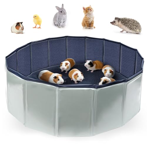 GHWMYD Kleintiere Laufstall, Faltbar Käfig Zelt Übungszaun für Meerschweinchen, Hamster, Kaninchen, Chinchillas, Welpe, Kätzchen, Wasserdicht Gehege Kleintiere, 80x30cm von GHWMYD
