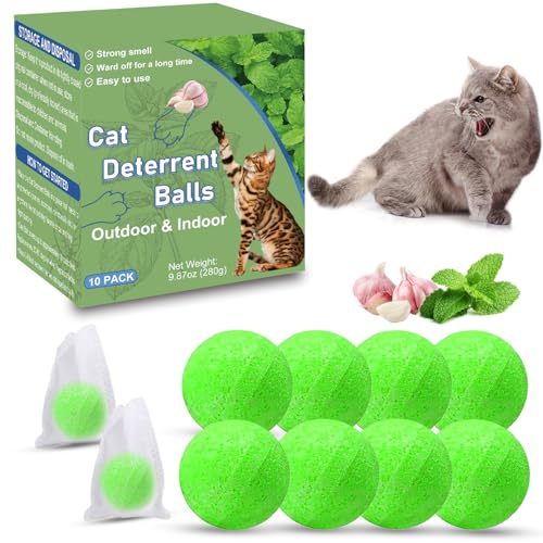 Katzenschreck für den Außenbereich, verhindert das Pinkeln von Katzen und Hunden, 10 Stück, natürliches Pfefferminzöl, Katzenschreck, Ball für drinnen und draußen, hält Katzen vom Hof fern, Garten, Katzenschreck für den Außenbereich, verhindert das Pinkeln von Katzen und Hunden, 10 Stück, natürliches Pfefferminzöl, Katzenschreck, Ball für drinnen und draußen, hält Katzen vom Hof fern, Garten, von GIANAC