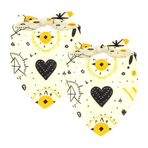 2Pcs Hunde Bandanas Hochzeit Foto Requisite Lätzchen Haustier Zubehör Haustier Schal Katzen Bandana für Hunde Welpen,Geometrisches Muster der abstrakten Kunst von GIAPB