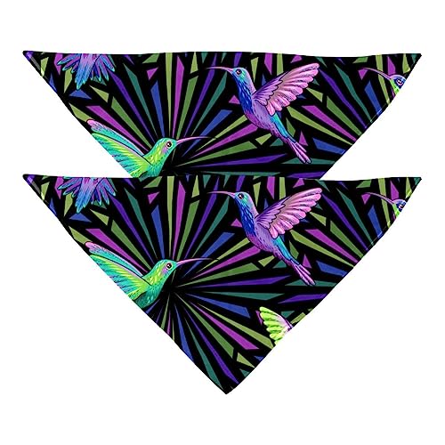 2Pcs Hundehalstücher Schals Lätzchen Haustierhalstücher verstellbares Zubehör für kleine bis große Hunde Welpen Katzen,Kunst bunter Vogel 2Pcs Hundehalstücher Schals Lätzchen Haustierhalstücher verstellbares Zubehör für kleine bis große Hunde Welpen Katzen,Kunst bunter Vogel von GIAPB