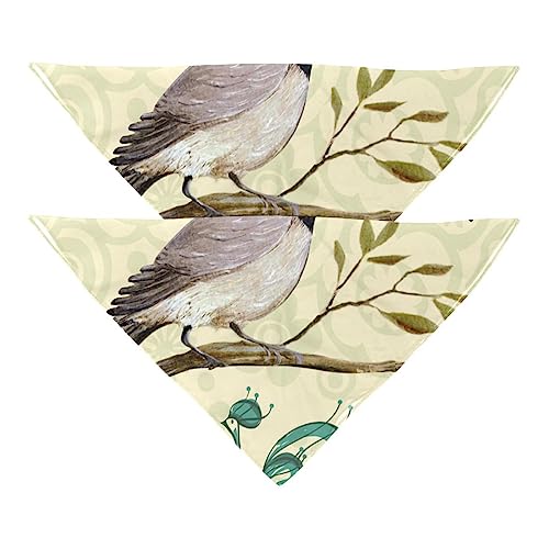2Pcs Hundehalstücher Schals Lätzchen Haustierhalstücher verstellbares Zubehör für kleine bis große Hunde Welpen Katzen,Vogel und Blume 2Pcs Hundehalstücher Schals Lätzchen Haustierhalstücher verstellbares Zubehör für kleine bis große Hunde Welpen Katzen,Vogel und Blume von GIAPB