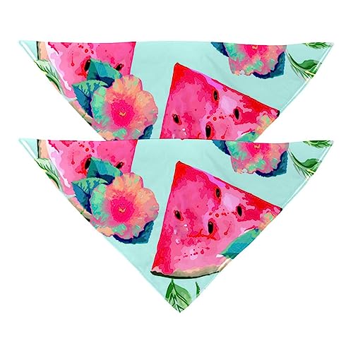2Pcs Hundehalstücher Schals Lätzchen Haustierhalstücher verstellbares Zubehör für kleine bis große Hunde Welpen Katzen,Wassermelone, Zitrone und Shibiskus 2Pcs Hundehalstücher Schals Lätzchen Haustierhalstücher verstellbares Zubehör für kleine bis große Hunde Welpen Katzen,Wassermelone, Zitrone und Shibiskus von GIAPB