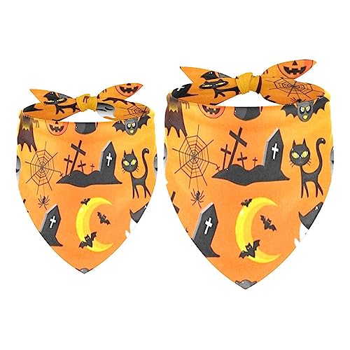 2Pcs Hundehalstücher Taschentücher Schals Lätzchen Kopftücher Schals Zubehör für Hunde Katzen Haustierliebhaber,Cartoon Halloween Muster 2Pcs Hundehalstücher Taschentücher Schals Lätzchen Kopftücher Schals Zubehör für Hunde Katzen Haustierliebhaber,Cartoon Halloween Muster von GIAPB