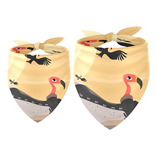2Pcs Hundehalstücher Taschentücher Schals Lätzchen Kopftücher Schals Zubehör für Hunde Katzen Haustierliebhaber,Tierischer Bussardvogel von GIAPB