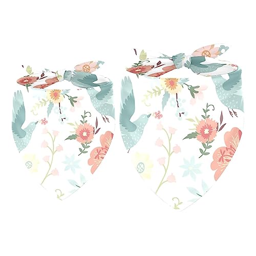 2Pcs Hundehalstücher Taschentücher Schals Lätzchen Kopftücher Schals Zubehör für Hunde Katzen Haustierliebhaber,Vogel und Blumenhintergrund 2Pcs Hundehalstücher Taschentücher Schals Lätzchen Kopftücher Schals Zubehör für Hunde Katzen Haustierliebhaber,Vogel und Blumenhintergrund von GIAPB