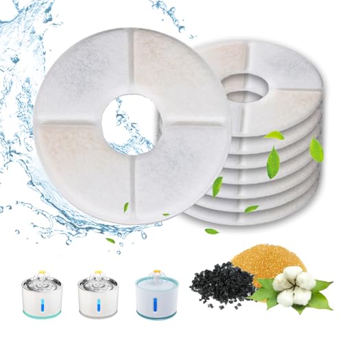 GIAPINST 8 Stück Katzenbrunnen Filter, Trinkbrunnen Filter für 2.4L/84oz Wasserspender Katzen, Ersatzfilter Wasserbrunnen für Katzen, Harz aktivierte Kohlenstoff Dreifacher Filtration GIAPINST 8 Stück Katzenbrunnen Filter, Trinkbrunnen Filter für 2.4L/84oz Wasserspender Katzen, Ersatzfilter Wasserbrunnen für Katzen, Harz aktivierte Kohlenstoff Dreifacher Filtration von GIAPINST