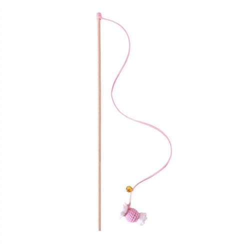 GIBZ 2 Stück Interaktives Katzenspielzeug, Katzenstab Katzenangel Spielzeug mit Glocke für Kätzchen oder Katze, Rosa GIBZ 2 Stück Interaktives Katzenspielzeug, Katzenstab Katzenangel Spielzeug mit Glocke für Kätzchen oder Katze, Rosa von GIBZ