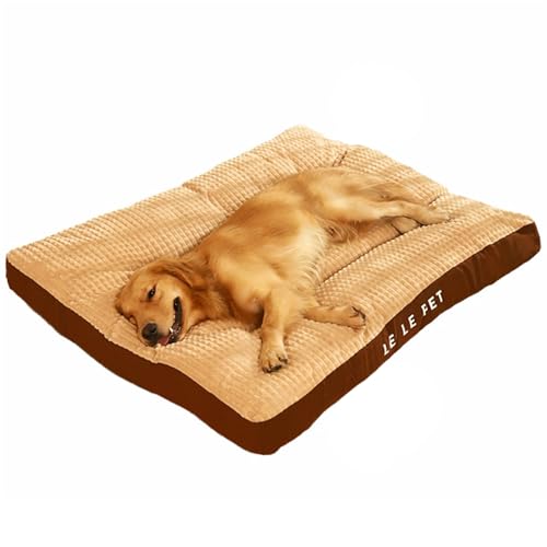GIBZ Extra Großes Hundebett Weicher Flanell Warm Winter Waschbar Rechteckiges Katzenbett rutschfest Haustierbett für Klein Mittelgroß Braun 100x75x7cm GIBZ Extra Großes Hundebett Weicher Flanell Warm Winter Waschbar Rechteckiges Katzenbett rutschfest Haustierbett für Klein Mittelgroß Braun 100x75x7cm von GIBZ