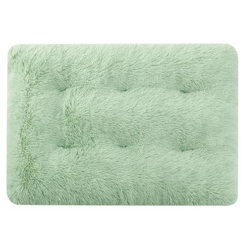 GIBZ Flauschig Hundebett Matte, Warme und Dicke Hundematte, Waschbares Kunstfell Plüsch Katzennest, Hundebett für Kaltes Winterwetter, Grün, 2XL(110x75cm) von GIBZ