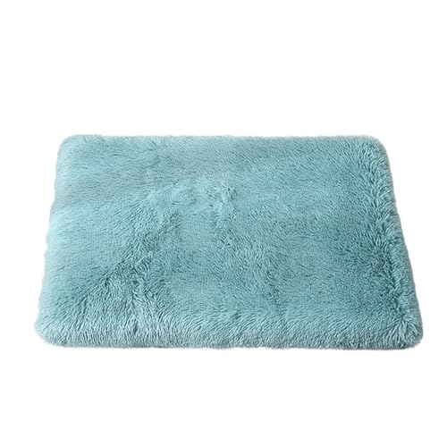 GIBZ Flauschig Hundematte, Warme Haustier Nest, Hundebett mit Wasserfest Memory Foam, Waschbares Kunstfell Plüsch Katzennest, Blaugrünes Grün, 120x75x10cm von GIBZ