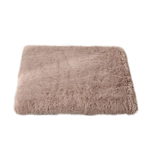 GIBZ Flauschig Hundematte, Warme Haustier Nest, Hundebett mit Wasserfest Memory Foam, Waschbares Kunstfell Plüsch Katzennest, Braun, 120x75x10cm von GIBZ
