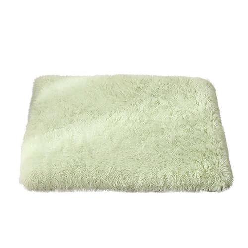 GIBZ Flauschig Hundematte, Warme Haustier Nest, Hundebett mit Wasserfest Memory Foam, Waschbares Kunstfell Plüsch Katzennest, Grün, 75x50x10cm von GIBZ