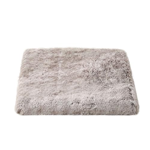 GIBZ Flauschig Hundematte, Warme Haustier Nest, Hundebett mit Wasserfest Memory Foam, Waschbares Kunstfell Plüsch Katzennest, Tie Dye Braun, 50x40x10cm von GIBZ