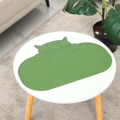 GIBZ Fütterung Matte Silikon für Katzen Hunde Napfunterlage Waschbare Futternapf Unterlage Futtermatte Grün 45x31cm GIBZ Fütterung Matte Silikon für Katzen Hunde Napfunterlage Waschbare Futternapf Unterlage Futtermatte Grün 45x31cm von GIBZ