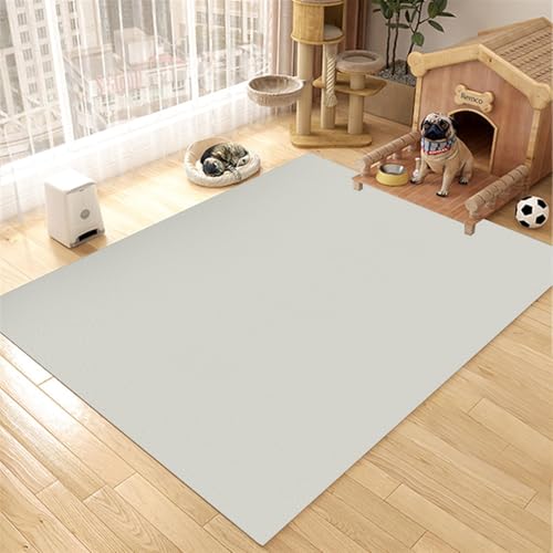 GIBZ Futternapf Unterlage Großes für Katzen Hunde Futtermatte Rutschfestes Kunstleder Fütterung Matte Wasserdichtes Napfunterlage, Dicke 4 mm Grün 140x200cm von GIBZ