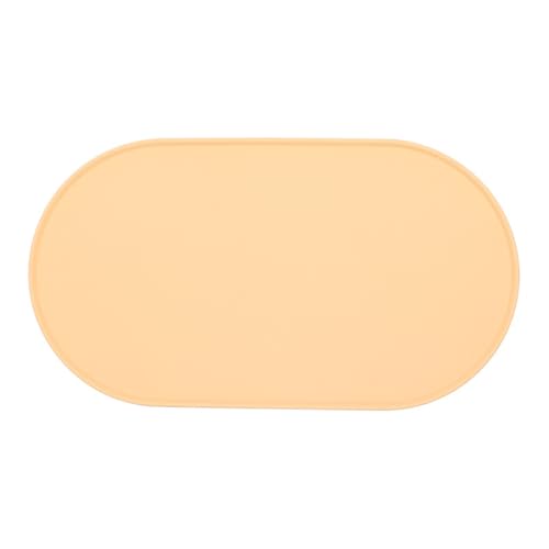 GIBZ Futternapf Unterlage Silikon für Katzen Hunde Futtermatte Oval Fütterung Matte Napfunterlage Waschbare Gelb 54x29cm GIBZ Futternapf Unterlage Silikon für Katzen Hunde Futtermatte Oval Fütterung Matte Napfunterlage Waschbare Gelb 54x29cm von GIBZ
