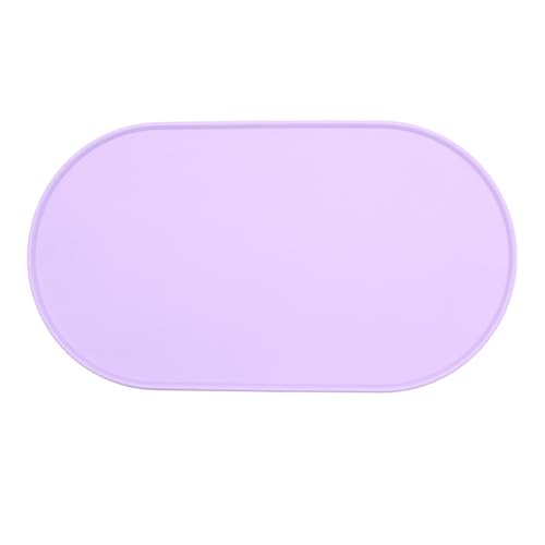 GIBZ Futternapf Unterlage Silikon für Katzen Hunde Futtermatte Oval Fütterung Matte Napfunterlage Waschbare Lila 45.5x25cm GIBZ Futternapf Unterlage Silikon für Katzen Hunde Futtermatte Oval Fütterung Matte Napfunterlage Waschbare Lila 45.5x25cm von GIBZ