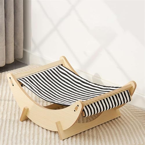 GIBZ Hängematte Haustier Erhöhte Katzenbett aus Holz Katzencouch Geeignet für Kaninchen Kätzchen Kleintiere Schwarz 45x34x21cm GIBZ Hängematte Haustier Erhöhte Katzenbett aus Holz Katzencouch Geeignet für Kaninchen Kätzchen Kleintiere Schwarz 45x34x21cm von GIBZ