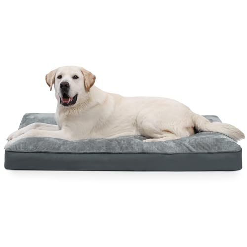 GIBZ Hundebett Grau Waschbar Winter Großer Hund Weich Wasserdicht Winter Rechteckig Katzenbett rutschfest Haustierbett für Klein Mittelgroß Dunkel Grau 119x73x9cm GIBZ Hundebett Grau Waschbar Winter Großer Hund Weich Wasserdicht Winter Rechteckig Katzenbett rutschfest Haustierbett für Klein Mittelgroß Dunkel Grau 119x73x9cm von GIBZ