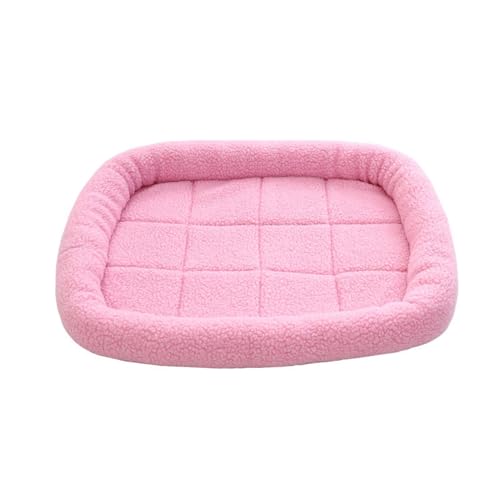 GIBZ Hundebett Klein Mittelgroß Rechteckig Sherpa Einfarbig Warm Winter Katzenbett rutschfest Haustierbett für Groß Waschbar Rosa 65x50cm GIBZ Hundebett Klein Mittelgroß Rechteckig Sherpa Einfarbig Warm Winter Katzenbett rutschfest Haustierbett für Groß Waschbar Rosa 65x50cm von GIBZ