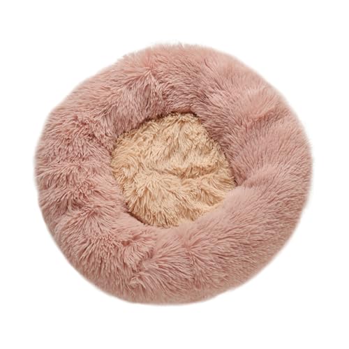 GIBZ Hundebett Mittelgroße Hunde Rund Winter Warm Kontrastfarben Flauschig Katzenbett rutschfest Haustierbett für Groß Klein Rosa 70cm GIBZ Hundebett Mittelgroße Hunde Rund Winter Warm Kontrastfarben Flauschig Katzenbett rutschfest Haustierbett für Groß Klein Rosa 70cm von GIBZ