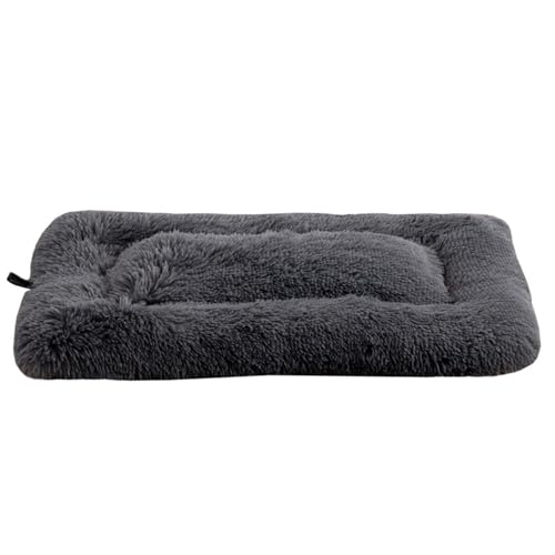 GIBZ Hundebett für Käfig Einfarbig Flauschig Weich Rechteckig Nicht Abnehmbar Katzenbett rutschfest Haustierbett für Klein Mittelgroß und Groß Dunkel Grau 60x40x7cm GIBZ Hundebett für Käfig Einfarbig Flauschig Weich Rechteckig Nicht Abnehmbar Katzenbett rutschfest Haustierbett für Klein Mittelgroß und Groß Dunkel Grau 60x40x7cm von GIBZ